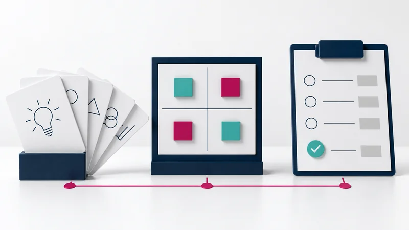 WORKAI OUT illustration: select and assess an agent use case, then plan it as a bounded pilot.